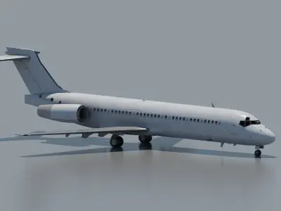 Boeing 717-200 Low-poly 3D model