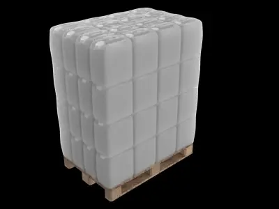 Container Pallets Wrapped Low-poly 3D model