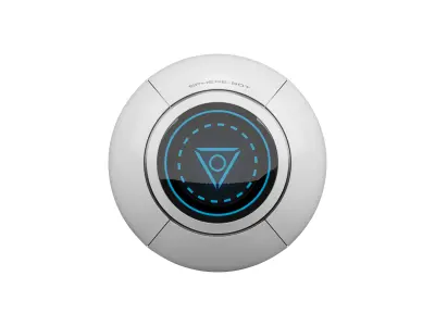 Floating spherical robot Free low-poly 3D model