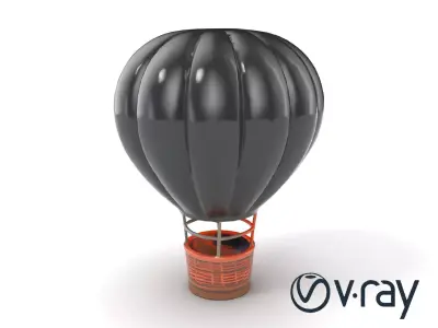 Classic Hot Air Balloon Dark Enigma model pack Low-poly 3D model