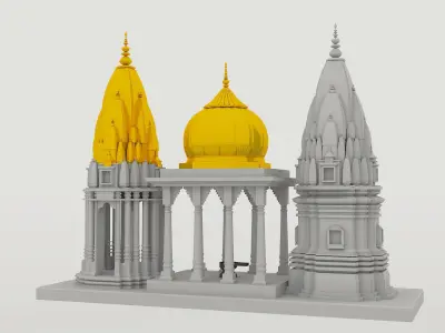 kashi vishwanath temple 3D model