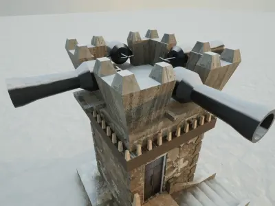 Military watchtower 3D model