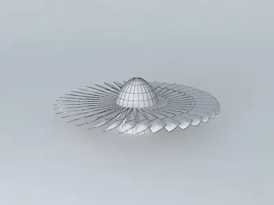 Airplane Jet Engine Fan Free 3D model