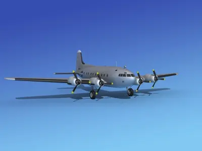 Boeing 307 Stratoliner US Army Air Corps 1 3D model
