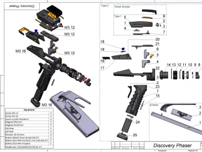 Discovery Phaser - Star Trek - STL CAD bundle - Commercial Use 3D print model