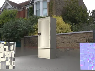 Electrical Distribution Cabinet 108 Low-poly 3D model