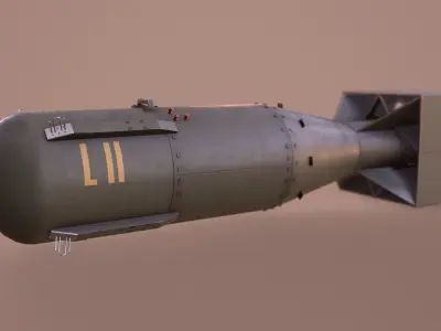 Little Boy Atomic Bomb Low-poly 3D model