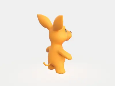 Little animal baby - Kangaroo cute - Character026 Low-poly 3D model