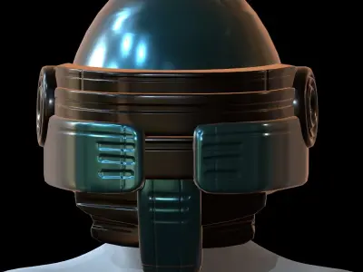 Gas mask helmet 3d model scifi Low-poly  Low-poly 3D model 559