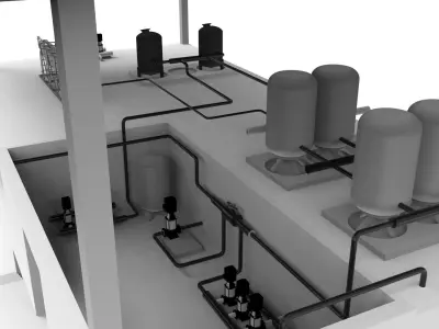 Water Treatment Plant 3D model