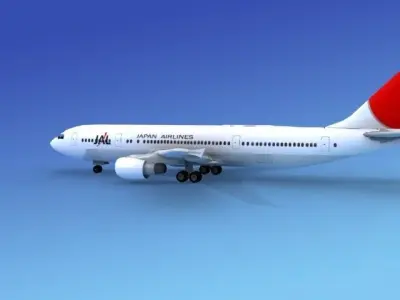 Airbus A300 Japan Air Lines 3D model