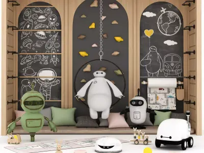 toys and furniture set 3D model