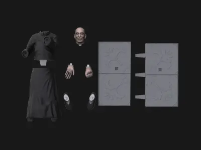 Ip Man Bruce Lee Master Sculpture 3D print model