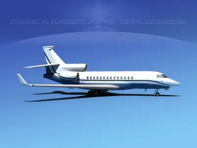Dassault Falcon 7X V21 3D model