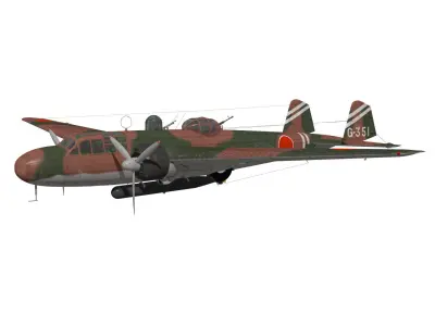 Mitsubishi G3M Nell Type22 3D model
