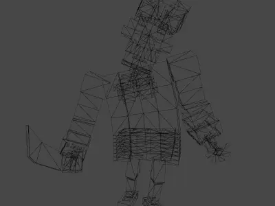 Dr Livsey in minecraft style Low-poly 3D model