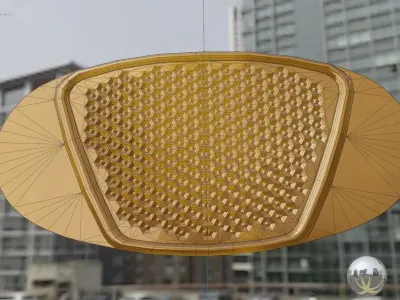 Wheelchair Reflector - Orange 3D model