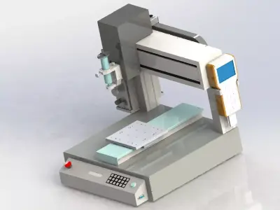 Desk type glue machine 3D model