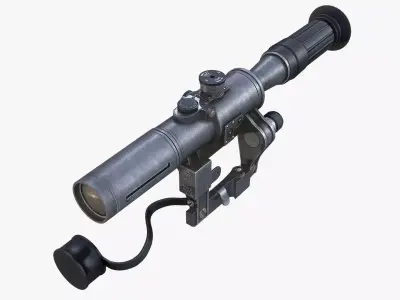 Optical Scope SVD Low-poly 3D model