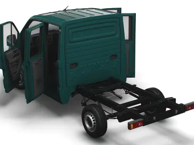 VW Crafter Chassis DoubleCab L1 HQInterior 2023 3D model