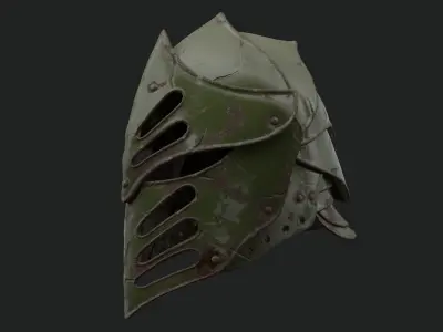 Helmet Dark Knight Low-poly 3D model
