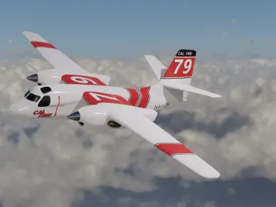 S-2T Cal Fire Bomber 3D model