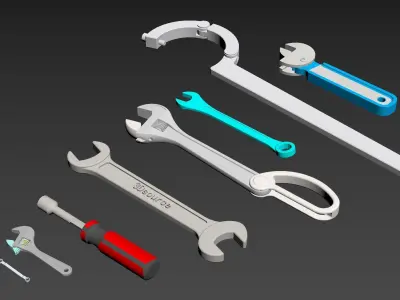 Wrenchs wrench 3D model