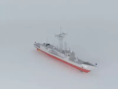 Cheng Kung class frigate ROCS FFG 1107 Free 3D model