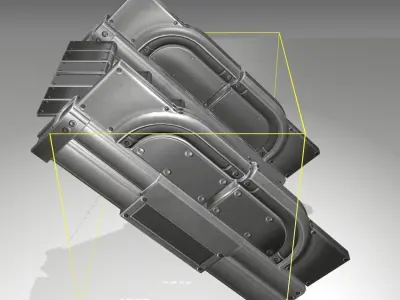 Futuristic Stairs - 22 - Basic Textures Low-poly 3D model