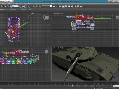 israel merkava 3  3D model