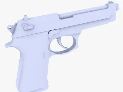Beretta M9 Pistol Low-poly 3D model purchase