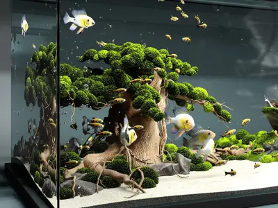 Aquarium snail king 3D model
