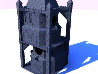 BIRDHOUSE and FEEDER - MEDIEVAL CASTLE 3D print model