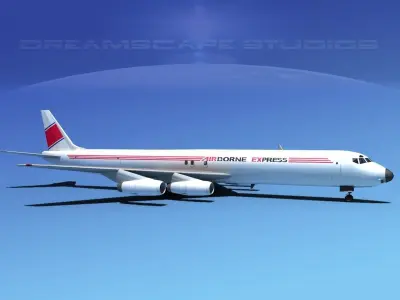 Douglas DC-8-63F Airborne Express 3D model