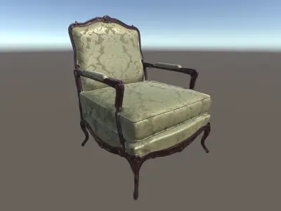 Classic chair lowpoly PBR Low-poly 3D model