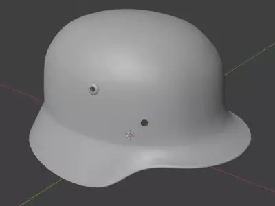 Stahlhelm M35 ET64 Scale 1 to 1 3D model