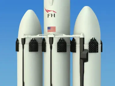 SpaceX Falcon Heavy 3D model