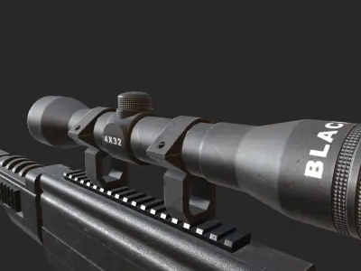 Black Ops Sniper Low Poly Low-poly 3D model