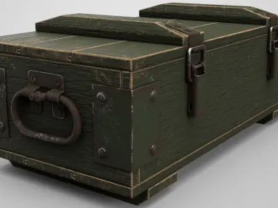 Ammo Crate Low-poly 3D model
