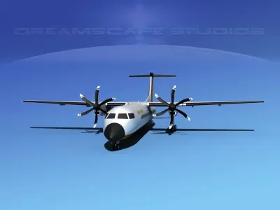 Dehaviland DHC-8 400 Air Euro Charter 3D model