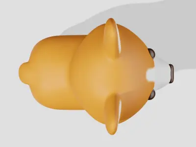 Cute corgi dog  3D model