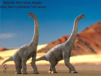 Brachiosaur Low-poly 3D model