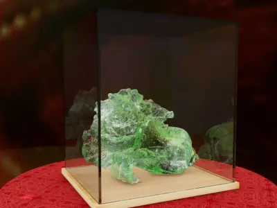 Chinese green cabbage crystal gem 3D model