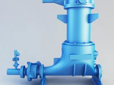 Ash vessel HA pump Low-poly 3D model