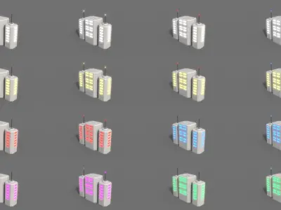 PBR Sci-Fi Building A27 Low-poly 3D model