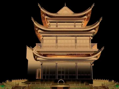 Chinese ancient  house   3D model