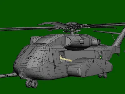 CH-53C Super Stallion helicopter game model 3D model