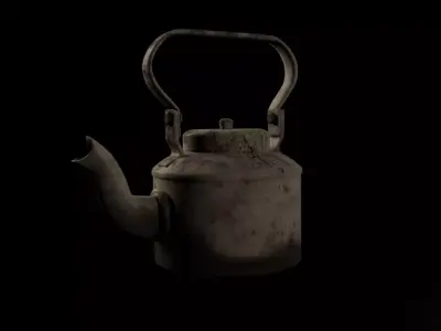 Indian tea kettle Free low-poly 3D model
