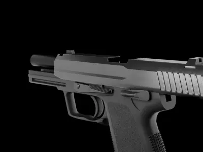 HK USP9mm Handgun Low-poly 3D model
