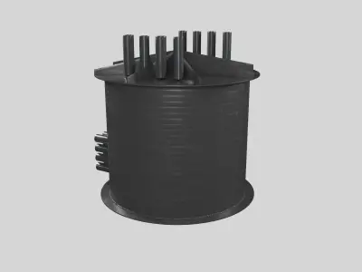 PS cable pits 3D model